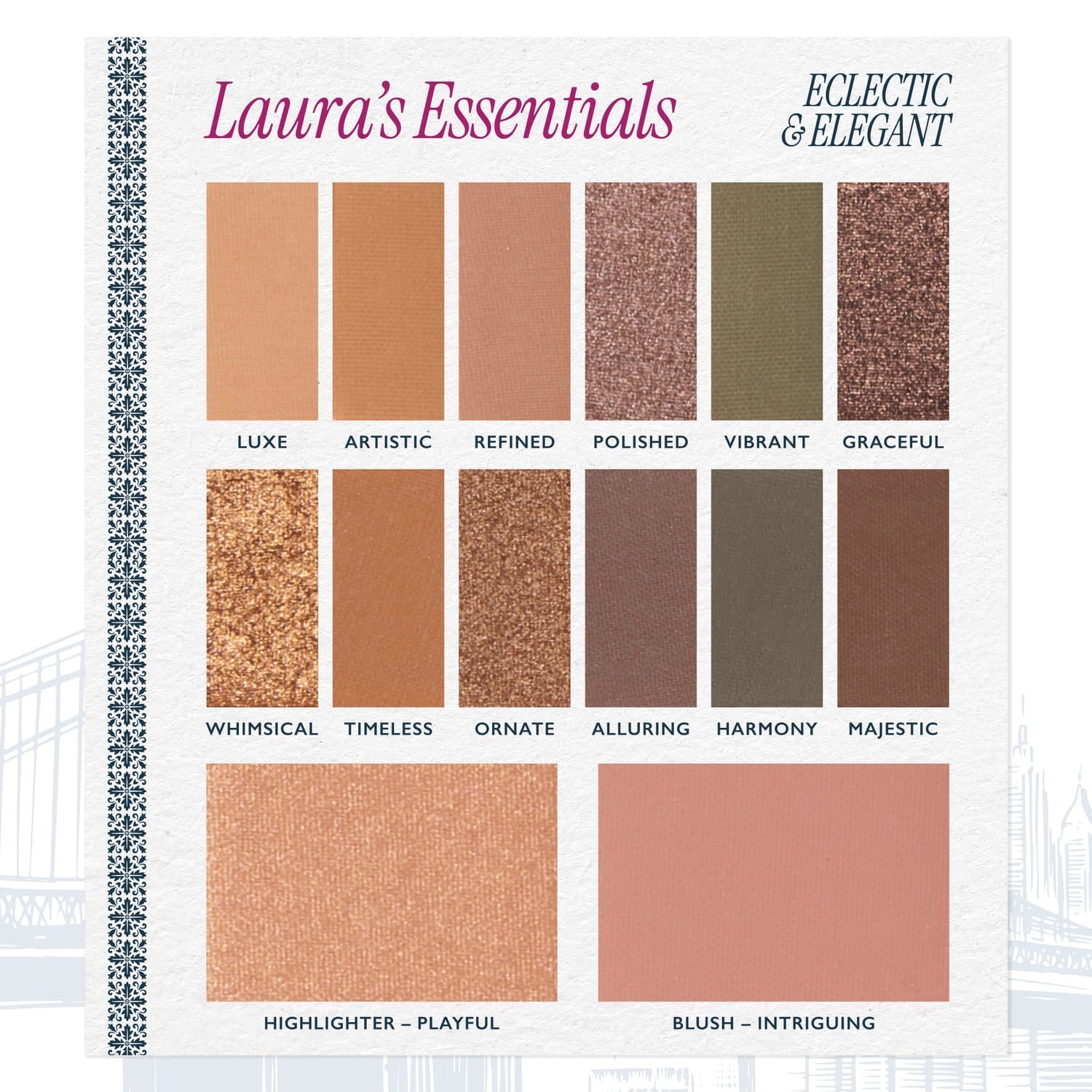 Laura's Essentials Eclectic & Elegant. Eye + Face Palette